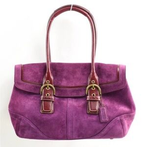 COACH Purple Suede Handbag